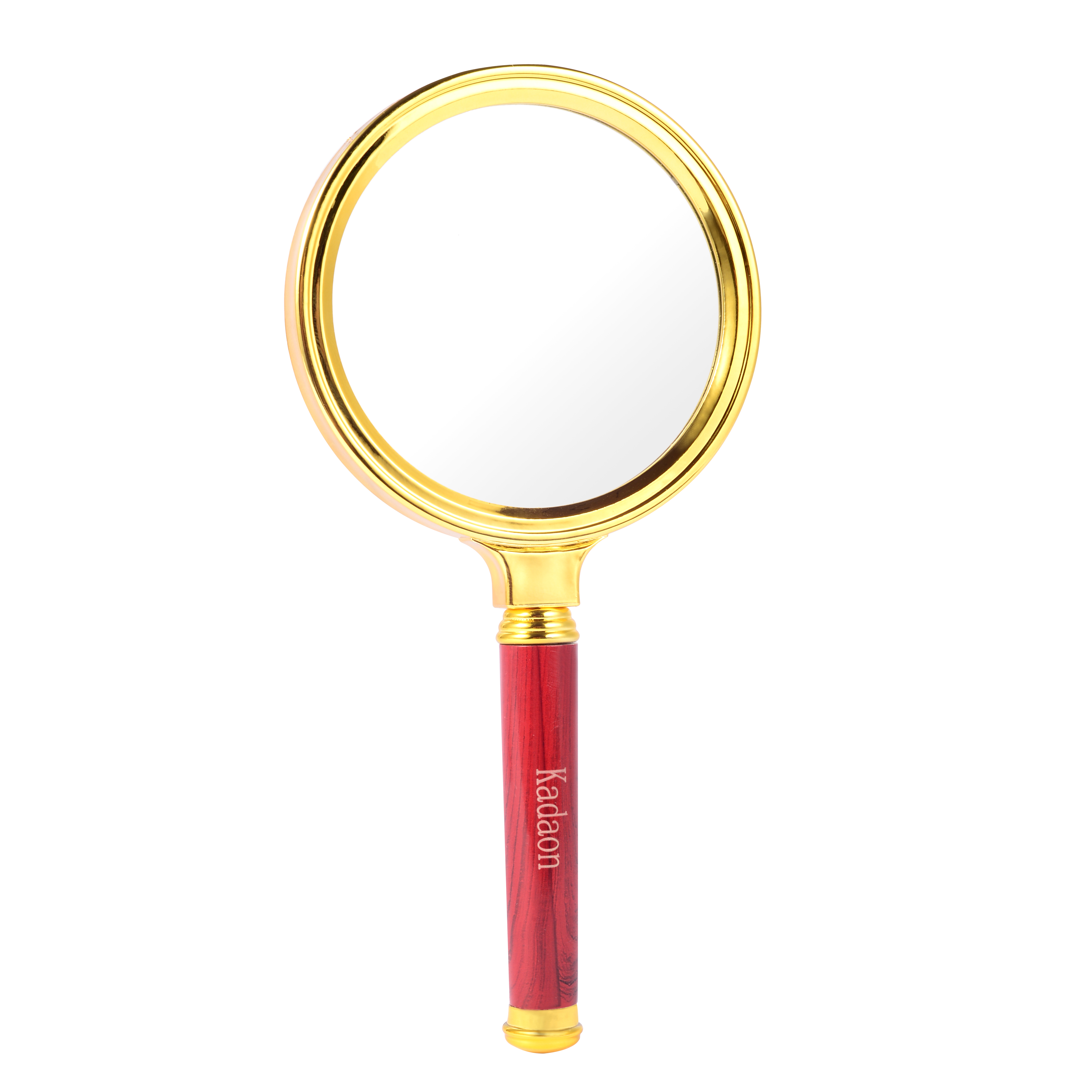 Kadaon 10X Handheld Magnifier Antique Mahogany Handle Magnifier